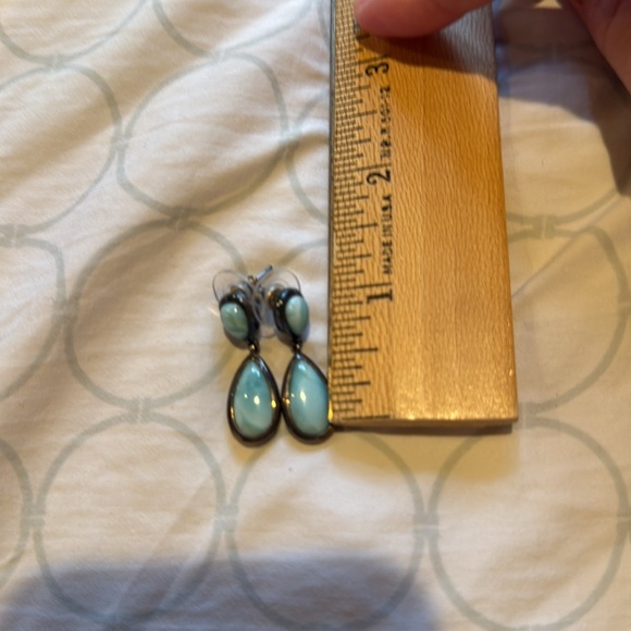 Marahlago earrings - sterling and Larimar - Picture 5 of 5